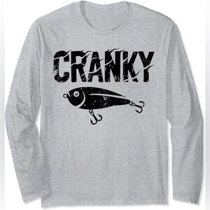 Cranky Crankbait Fishing Fisherman Funny Long Sleeve T-shirt